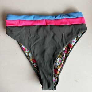MAAJI Colorful High-Waisted Reversable Bikini Bottoms
